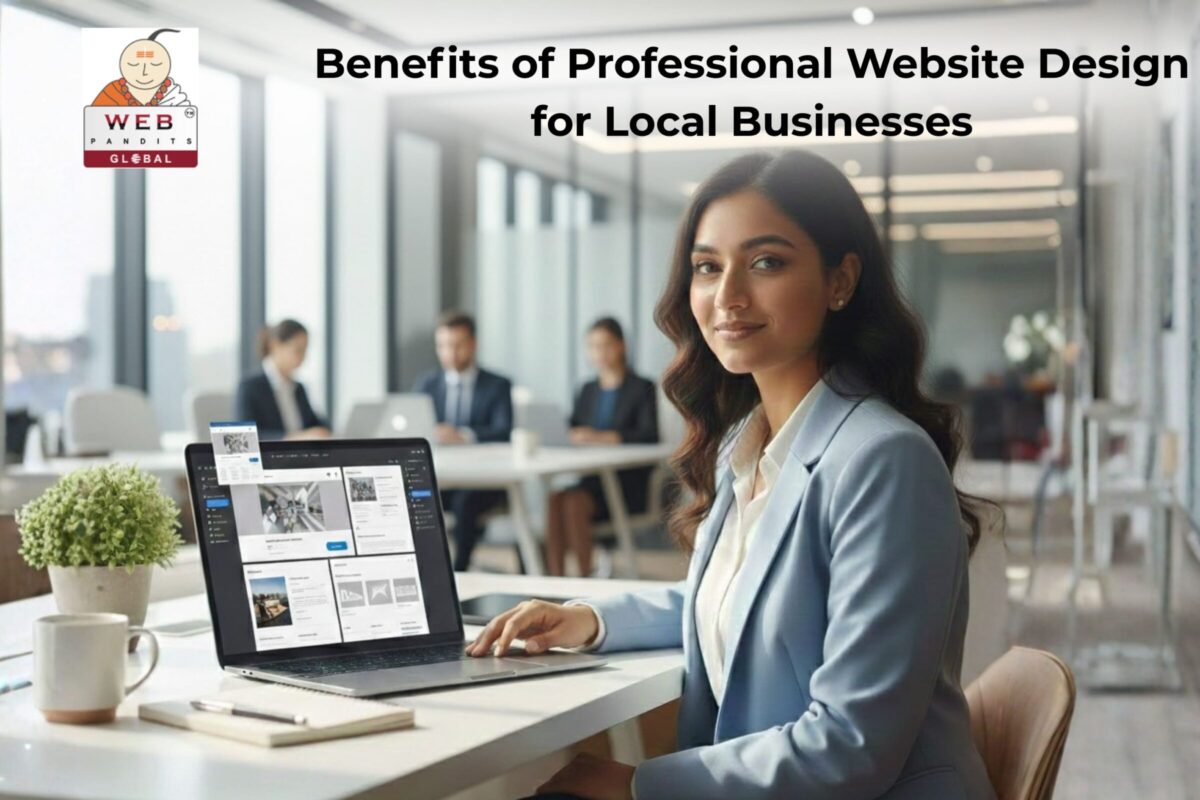 Benefits of Professional Website Design for Local Businesses Benefits of professional website design for local businesses showing modern responsive business website layout