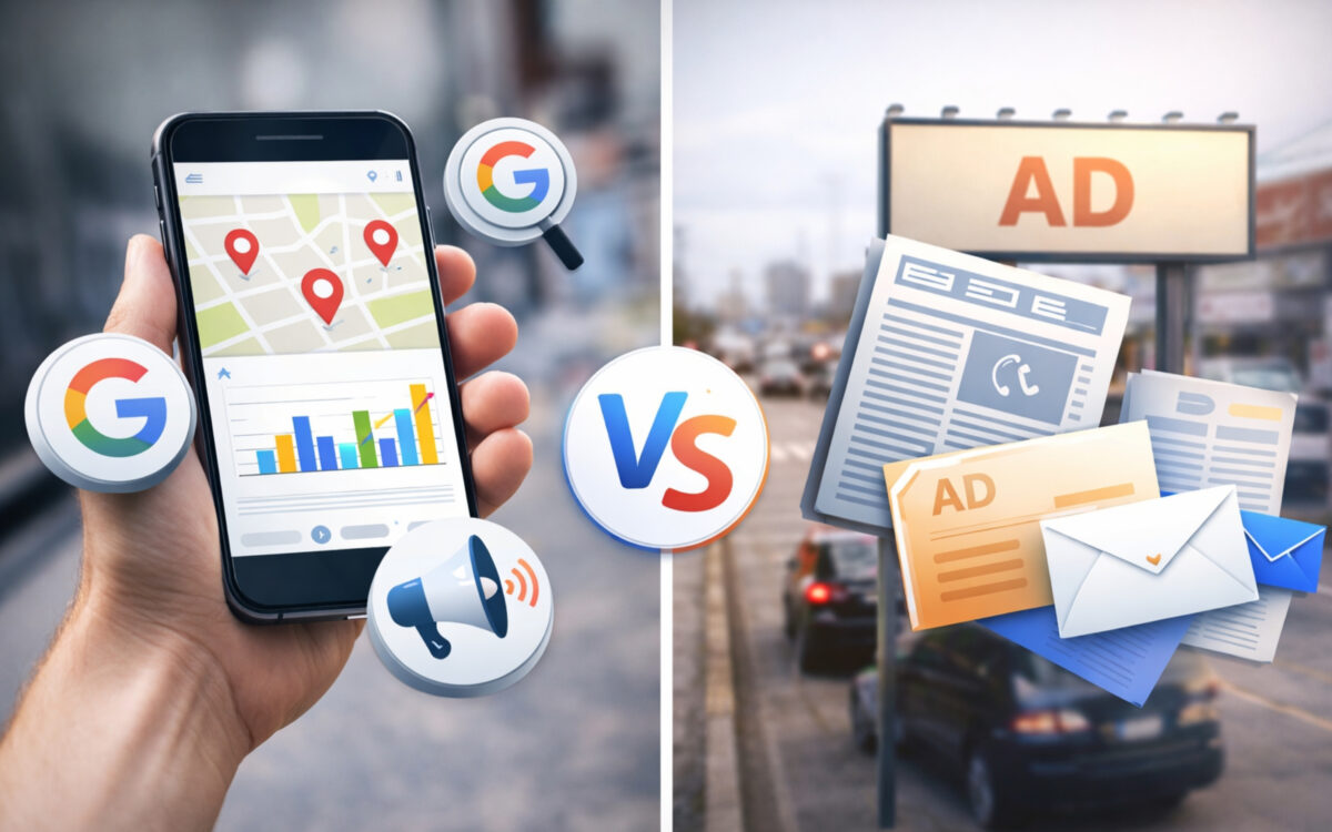 Comparison of Google Ads and traditional local advertising